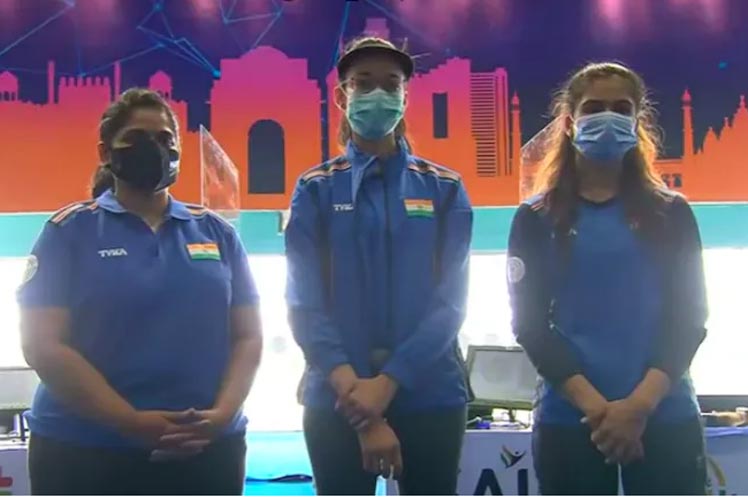India arrasó en pistola femenina de Copa Mundial India arrasó en pistola femenina de Copa Mundial
