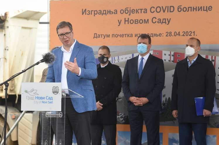 Comienza en Serbia construcción de hospital para Covid-19