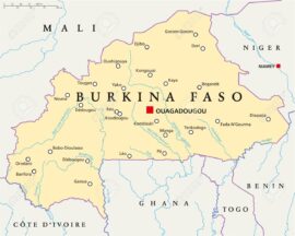 Burkina Faso Mapa político