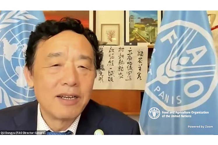 QU Dongyu representante de la FAO