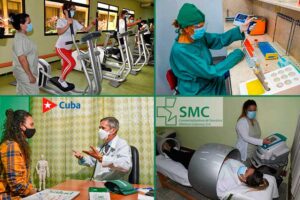 medicos tratan pacientes en diferentes especialidades