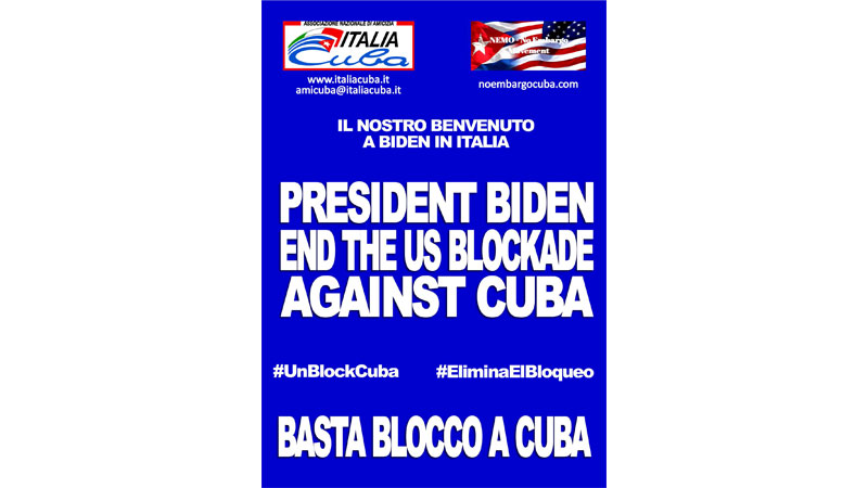 Italia Cuba cese del bloqueo