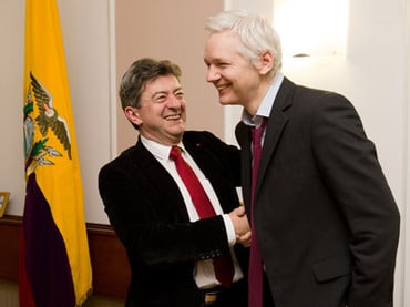Melenchon y Assange