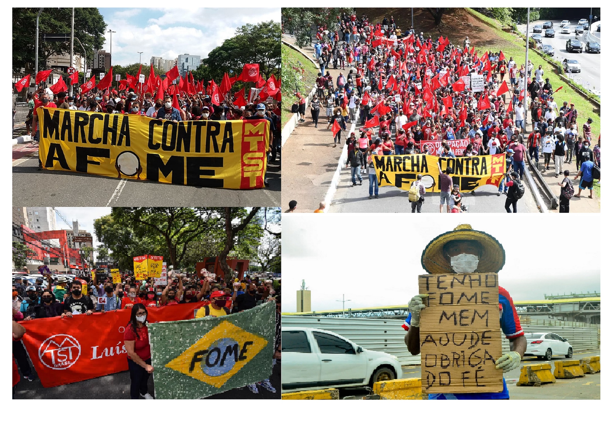 Movimientos populares marcharon contra el hambre en Brasil