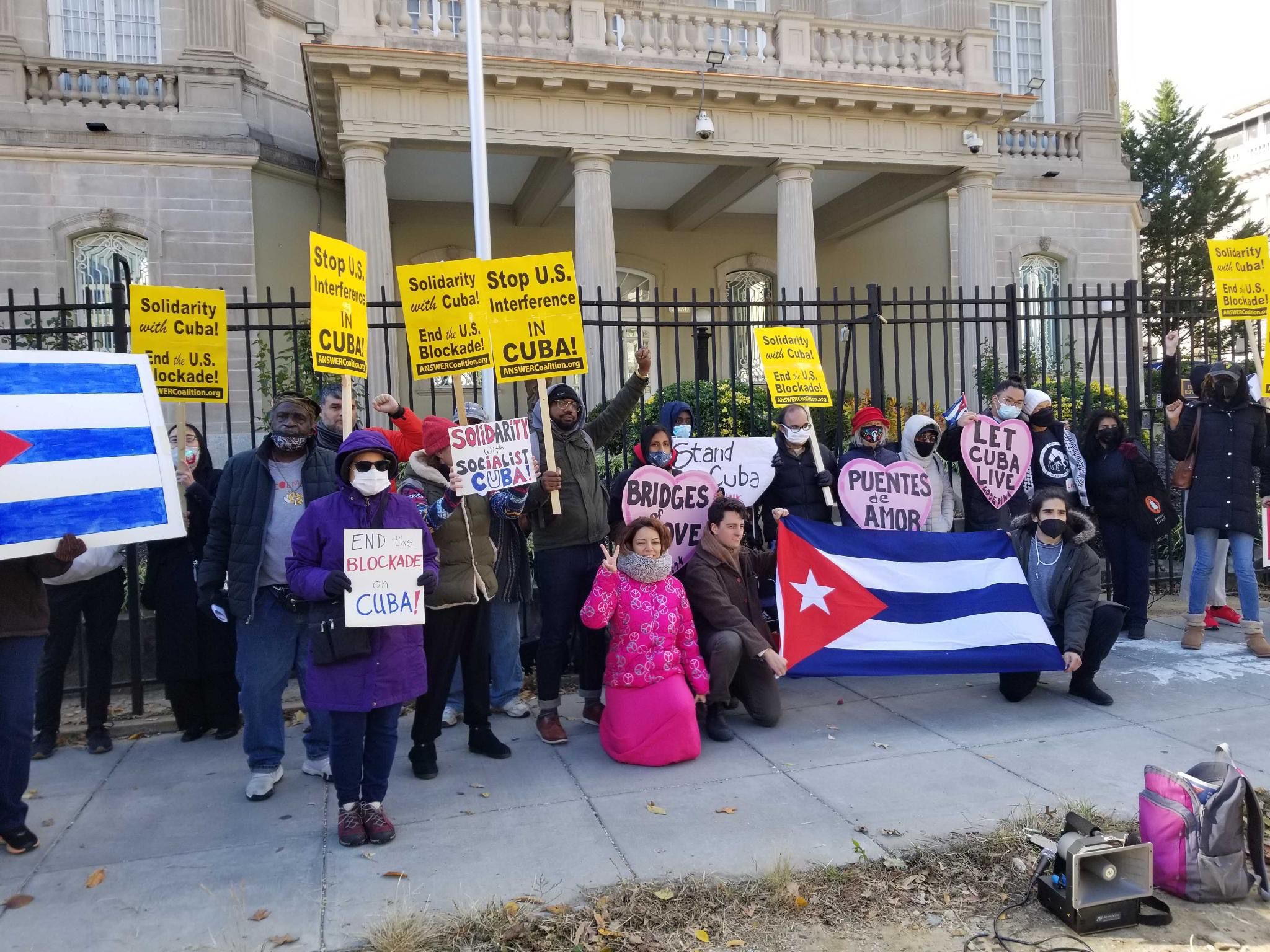 cuba estados unidos mitin embajada