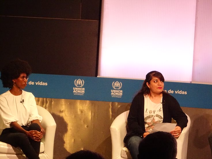 Refugiadas Sadaf (Afganistán) y Amal (Somalia)