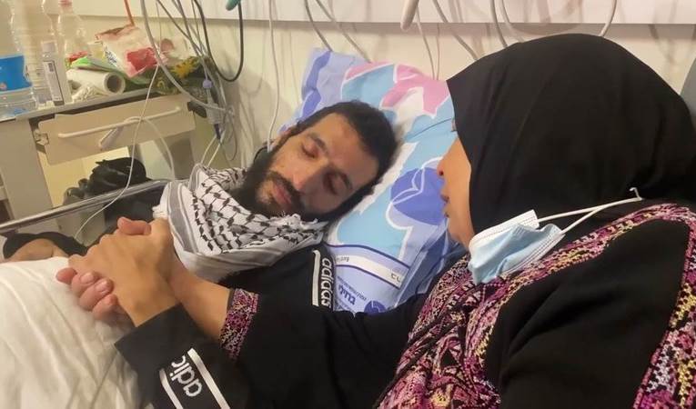 preso palestino en huelga de hambre