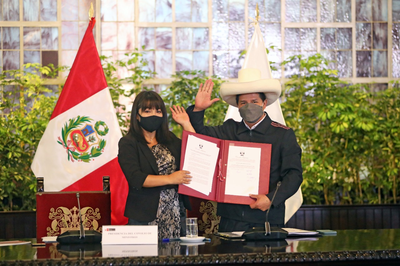 Pedro Castillo y Mirtha Vásquez,Perú