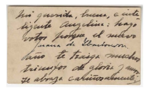 manuscrito de Juana de Ibarbourou