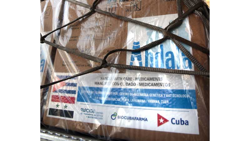 Dona Cuba a Siria vacunas contra la Covid-19