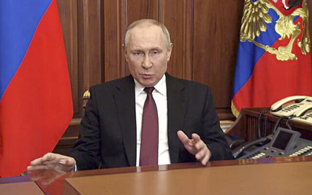 Putin Rusia desmilitarizar desnazificar Ucrania
