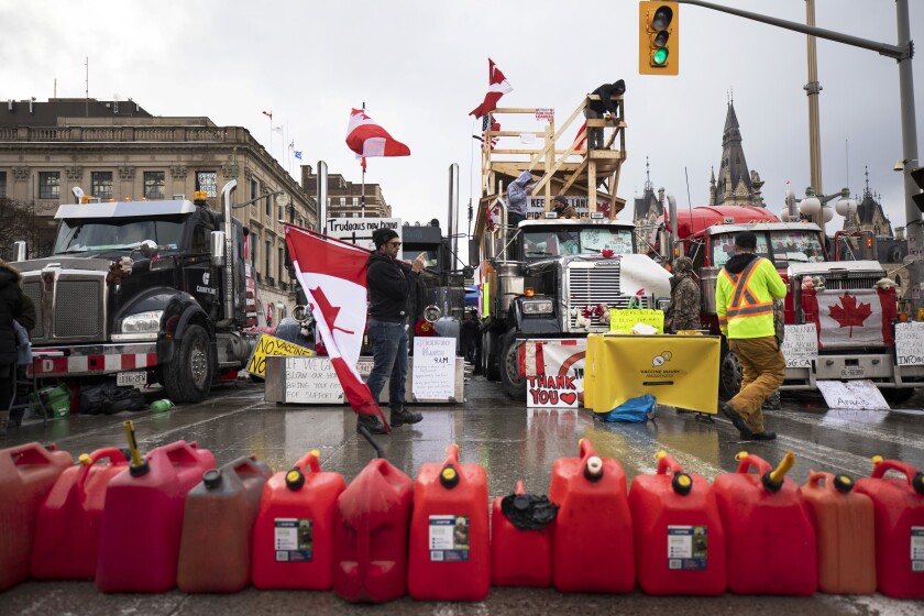 bloqueo de camiones Canada