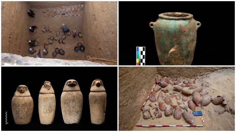 Descubren alijo de materiales de momificación del Antiguo Egipto