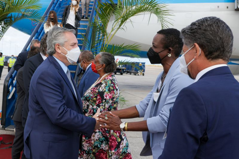 ARgentina, barbados, presidente, Fernández, visita