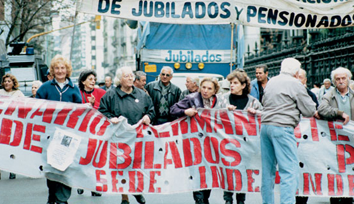jubilados en Uruguay protestas