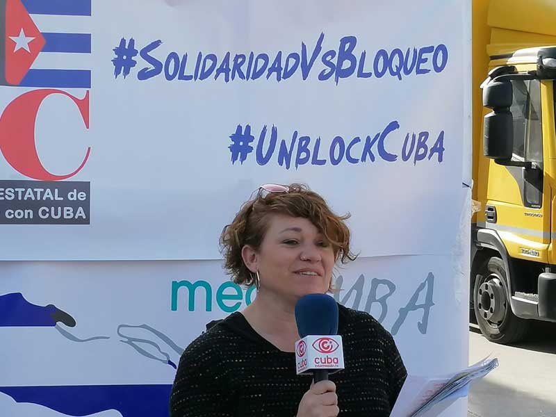 Alistan contenedor solidario para Cuba desde España