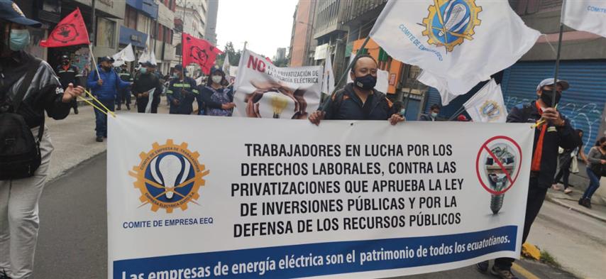 marcha-de-trabajadores-de-ecuador-rechaza-medidas-de-gobierno