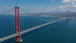 Turquía, puente, colgante, inauguración