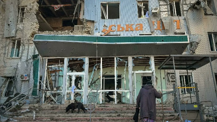 hospital bombardeado por ejercito de Ucrania