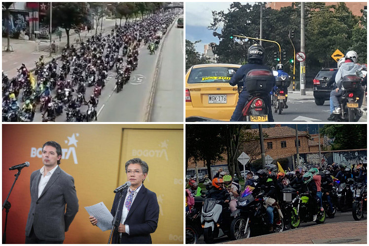 Colombia, Bogotá, motociclistas, protesta, restricciones