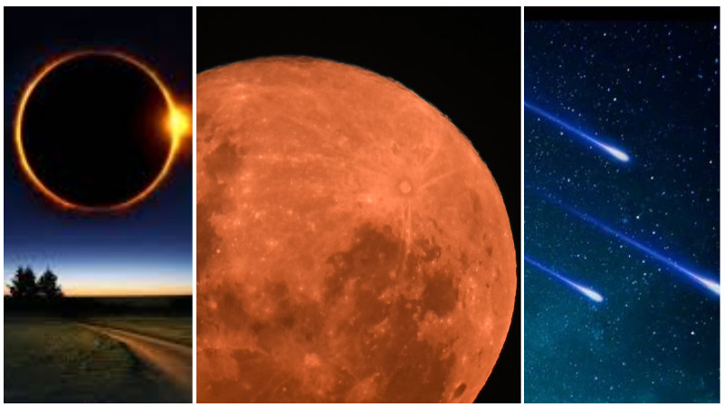 Eclipse de sol y lluvia de estrellas, eventos astronómicos de abril