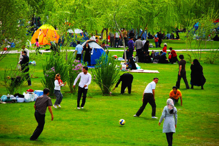 Irán, celebración, día, naturaleza