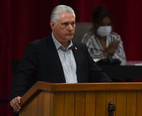 Díaz Canel en el Parlamento cubano