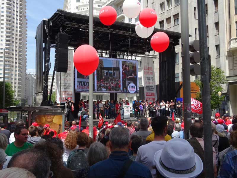 Sindicatos destacan conquistas y exigen más derechos en España