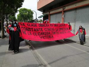 Guatemaltecos exigen trabajo digno en marcha del 1 de mayo