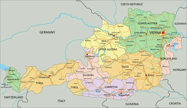 austria mapa