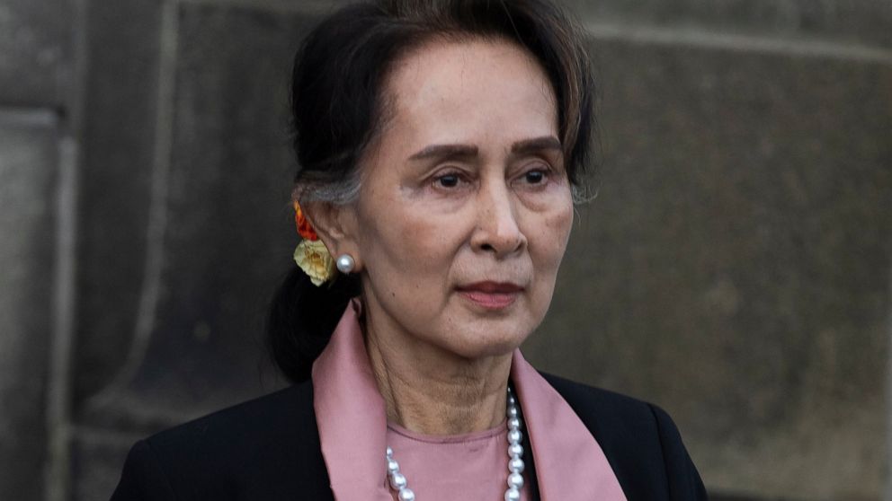 líder derrocada de Myanmar Aung San Suu Kyi
