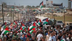 marcha de palestinos