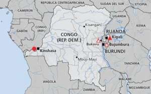 frontera entre Congo y Ruanda