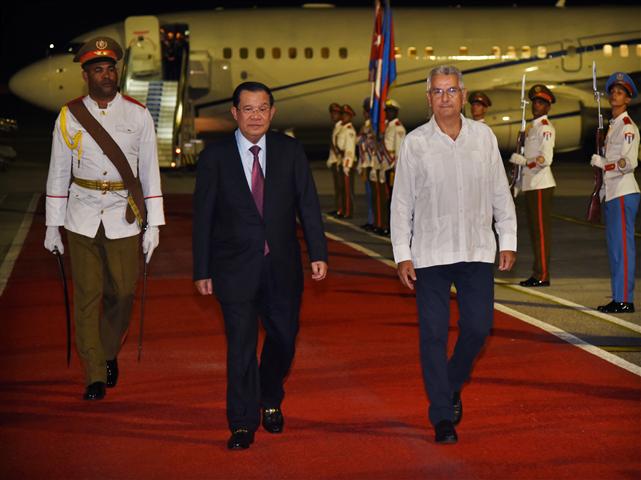 primer-ministro-de-cambodia-llego-a-cuba-en-visita-oficial