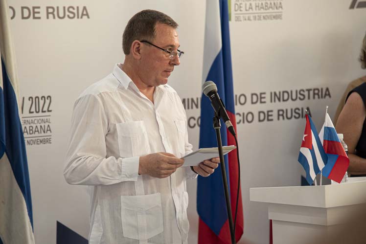 Inauguraciòn FIHAV Andrei A Guskov embajador de Rusia en Cuba