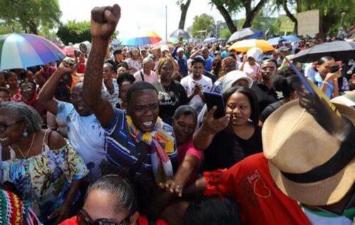 Protestas en Surinam