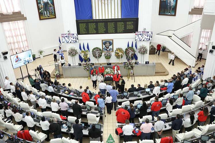 NICARAGUA-PARLAMENTO-HOMENAJE