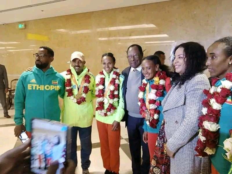  regreso-a-etiopia-delegacion-participante-en-mundial-de-atletismo