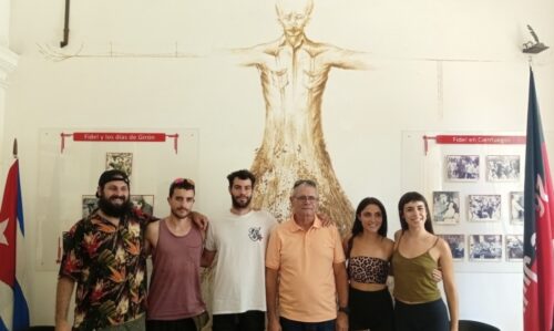 Solidaridad con Cuba de jóvenes españoles