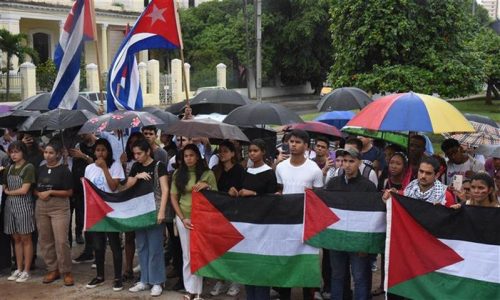 Estudiantes Cuba apoyo Palestina